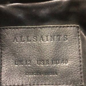 All saints leather coat